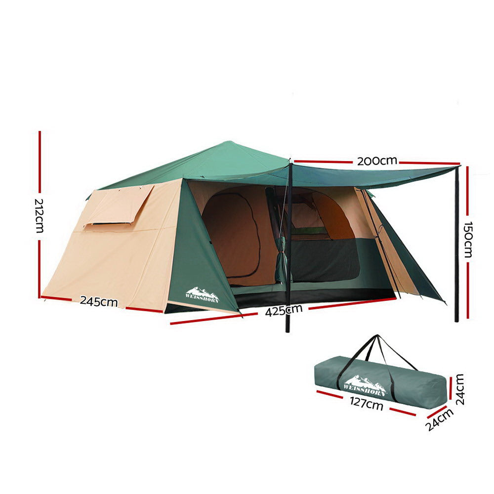 Weisshorn Instant Up Camping Tent 8 Person Pop up Tents Family Hiking Dome Camp-Outdoor > Camping-PEROZ Accessories