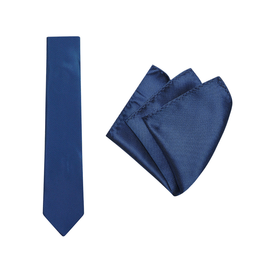 TIE + POCKET SQUARE SET. Micro Spot. Blue. Supplied with matching pocket square.-Ties-PEROZ Accessories