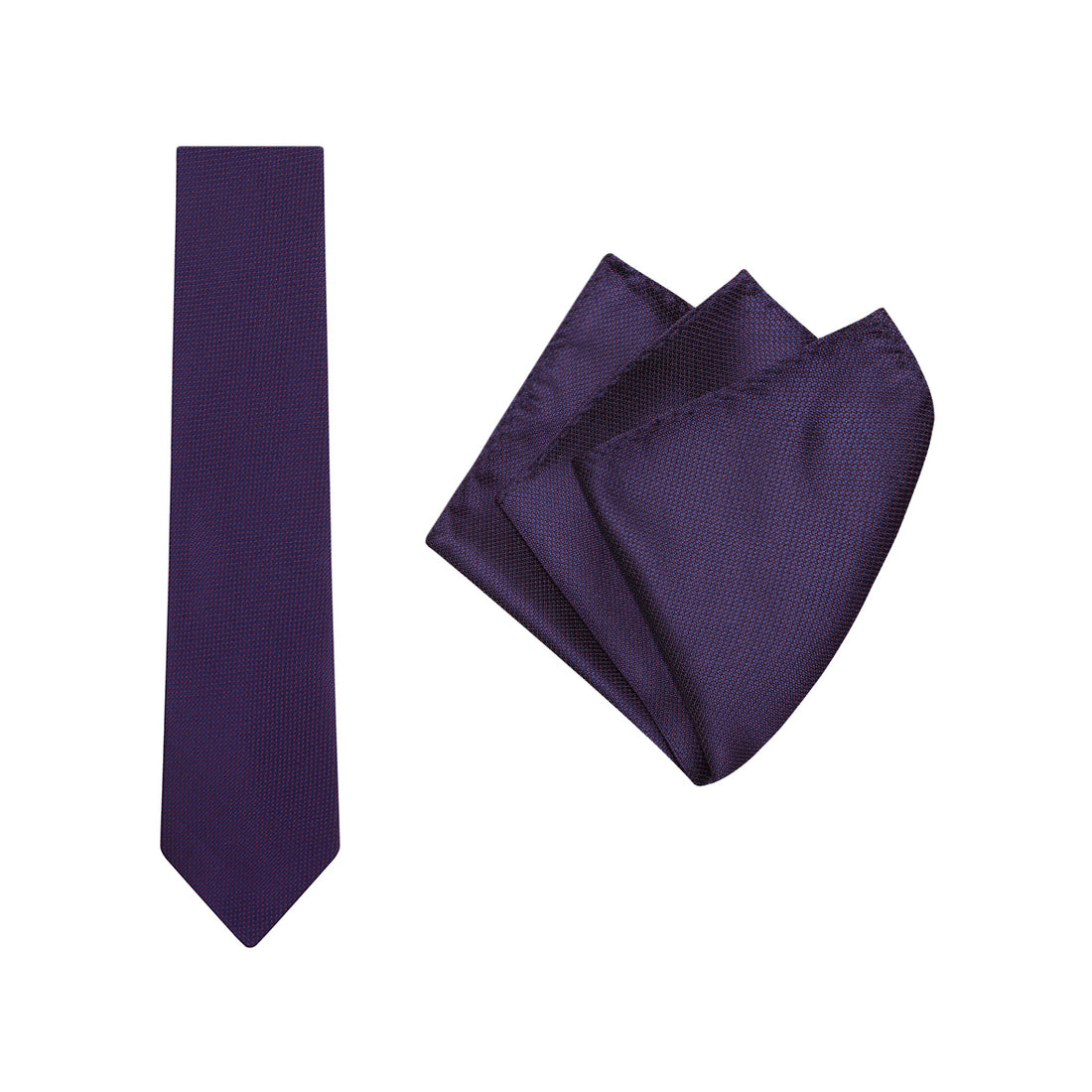 TIE + POCKET SQUARE SET. Micro Spot. Navy. Supplied with matching pocket square.-Ties-PEROZ Accessories