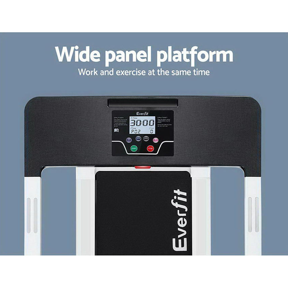 Everfit Electric Treadmill Home Gym Exercise Running Machine Fitness Equipment Compact Fully Foldable 420mm Belt White-Sports & Fitness > Fitness Accessories-PEROZ Accessories