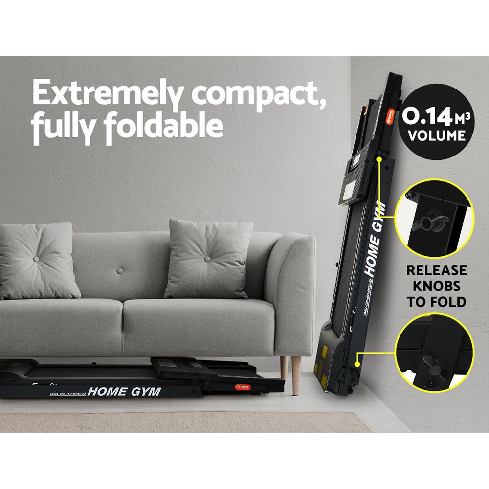 Everfit Treadmill Electric Fully Foldable Home Gym Exercise Fitness Black-Sports & Fitness > Fitness Accessories-PEROZ Accessories