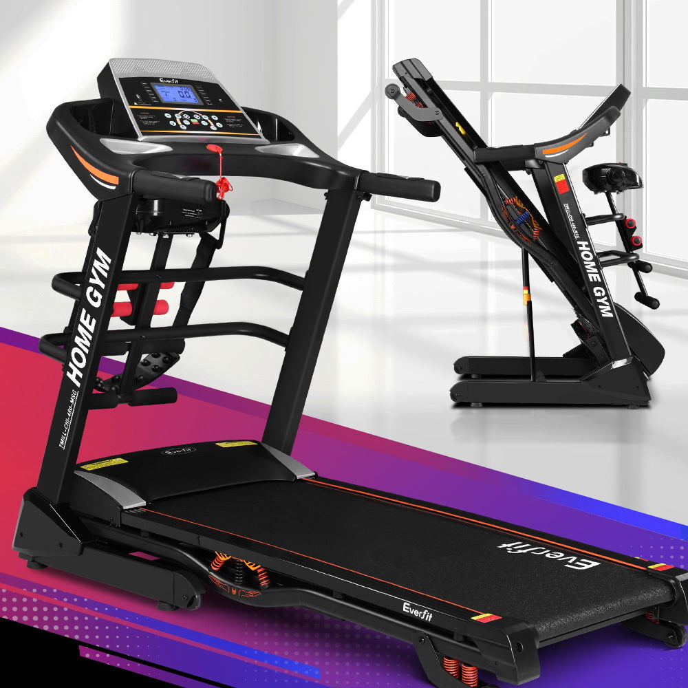 Everfit Electric Treadmill 480mm 18kmh 3.5HP Auto Incline Home Gym Run Exercise Machine Fitness Dumbbell Massager Sit Up Bar-Sports & Fitness > Fitness Accessories-PEROZ Accessories