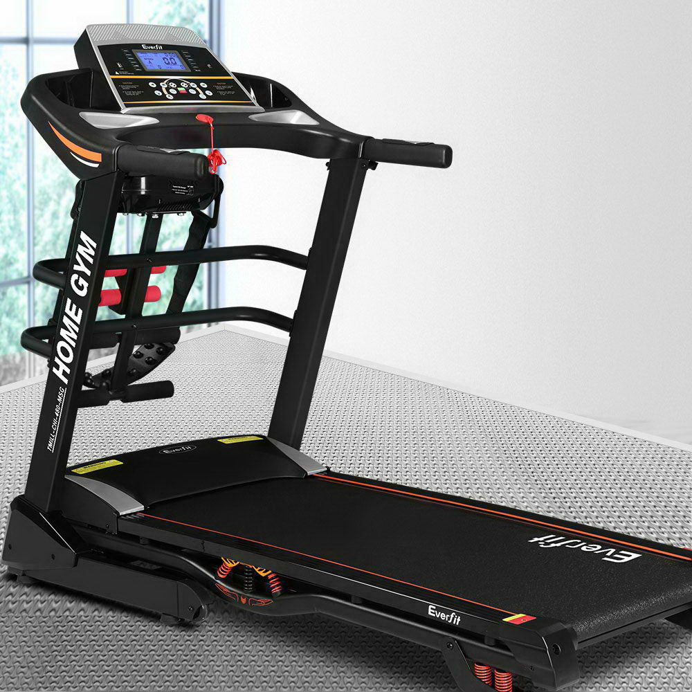 Everfit Electric Treadmill 480mm 18kmh 3.5HP Auto Incline Home Gym Run Exercise Machine Fitness Dumbbell Massager Sit Up Bar-Sports & Fitness > Fitness Accessories-PEROZ Accessories