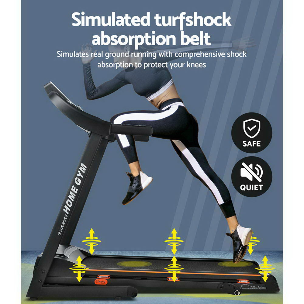 Everfit Electric Treadmill 420mm 18kmh Home Gym Exercise Machine Fitness Equipment Physical-Sports & Fitness > Fitness Accessories-PEROZ Accessories