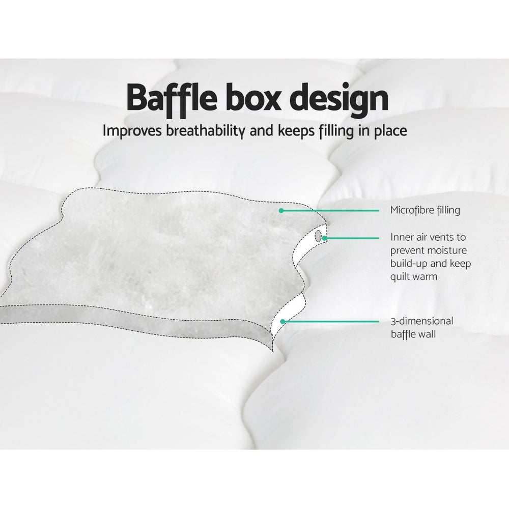 Giselle Bedding Mattress Topper Pillowtop - King Single-Home & Garden > Bedding-PEROZ Accessories