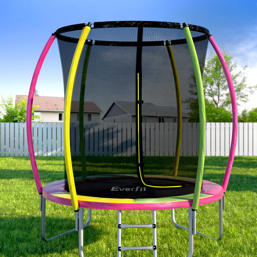 Everfit Trampoline 6FT Kids Trampolines Cover Safety Net Pad Gift Multi-colored-Sports & Fitness > Trampolines-PEROZ Accessories