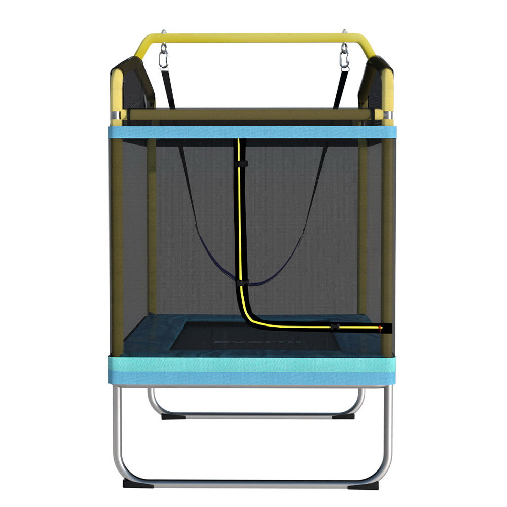 Everfit Trampoline 6FT Kids 2-in-1 Swing Belt Safety Net Gift Rectangle Yellow-Sports & Fitness > Trampolines-PEROZ Accessories