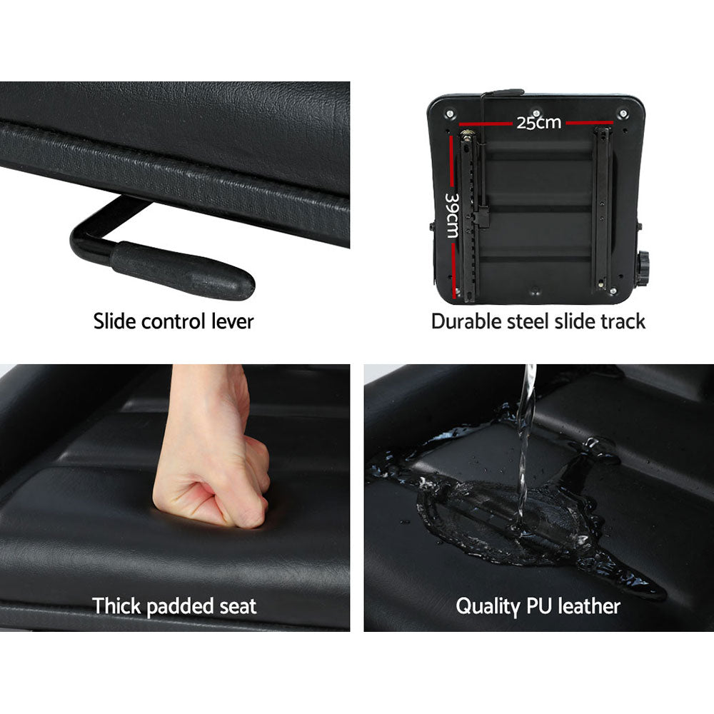 Giantz Adjustable Tractor Seat Forklift Excavator Truck Universal Backrest Chair-Auto Accessories > Auto Accessories Others-PEROZ Accessories
