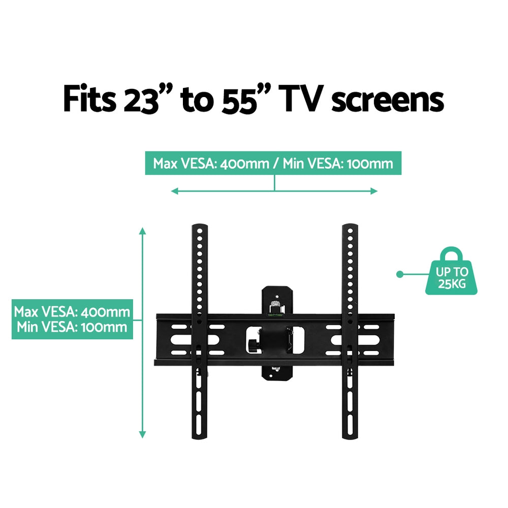 Artiss TV Wall Mount Bracket Tilt Swivel Full Motion Flat Slim LED LCD 23 inch to 55 inch-Furniture > Living Room - Peroz Australia - Image - 4