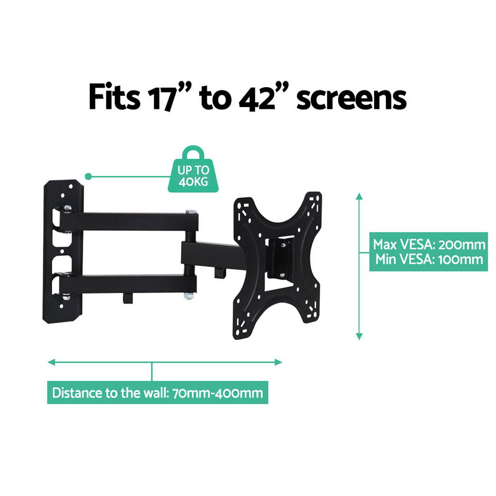 Artiss TV Wall Mount Bracket Tilt Swivel Full Motion 32 37 42 Inch Plasma Screen LCD-Furniture > Living Room - Peroz Australia - Image - 6