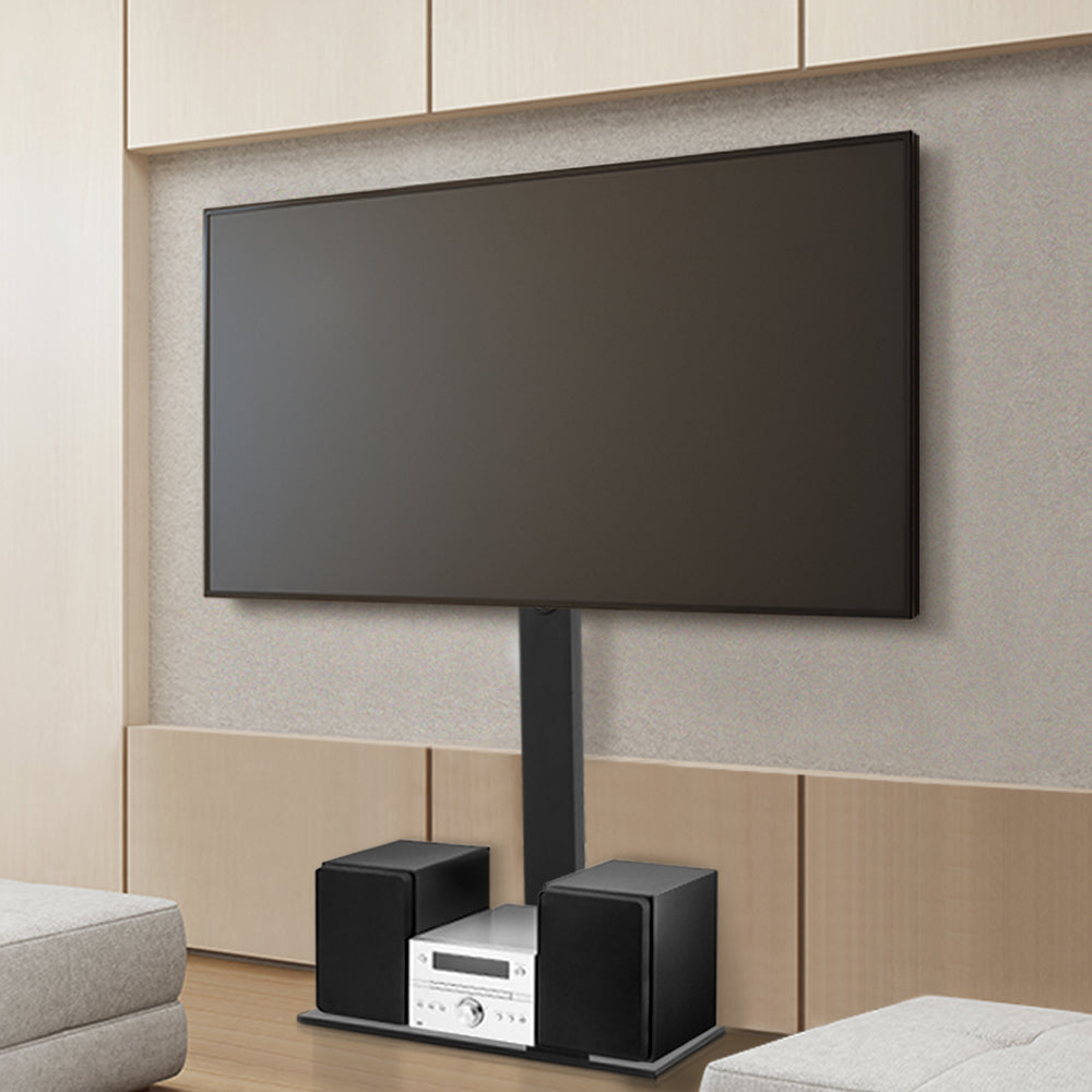 Artiss Floor TV Stand Brakcket Mount Swivel Height Adjustable 32 to 70 Inch Black-Audio &amp; Video &gt; TV Accessories - Peroz Australia - Image - 7
