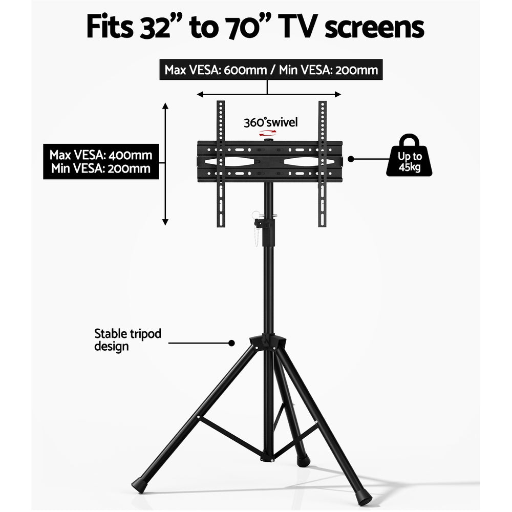 Artiss TV Stand Mount 32-70" Swivel Bracket Tripod Universal LED LCD Home Office-Furniture > Living Room-PEROZ Accessories