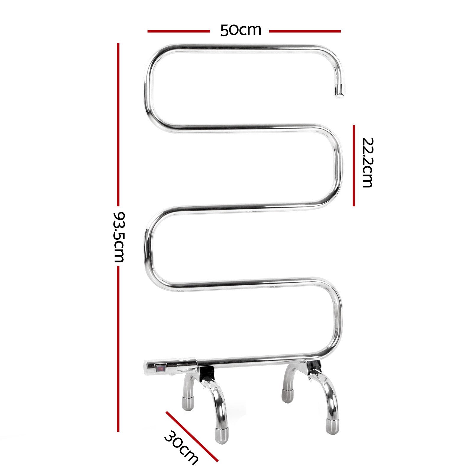 Devanti Electric Heated Towel Rail Rack Rails Freestanding 5 Bars-Home & Garden > DIY-PEROZ Accessories