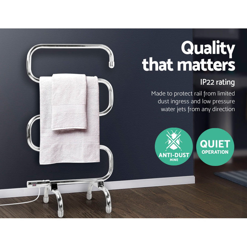 Devanti Electric Heated Towel Rail Rack Rails Freestanding 5 Bars-Home & Garden > DIY-PEROZ Accessories