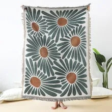 Anyhouz Green Blanket Eye Snake Throw Blanket Home Decor Carpet Wall Hanging Outdoor Camping Picnic Mat Beach Mat-Blankets-PEROZ Accessories