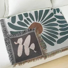 Anyhouz Green Blanket Eye Snake Throw Blanket Home Decor Carpet Wall Hanging Outdoor Camping Picnic Mat Beach Mat-Blankets-PEROZ Accessories