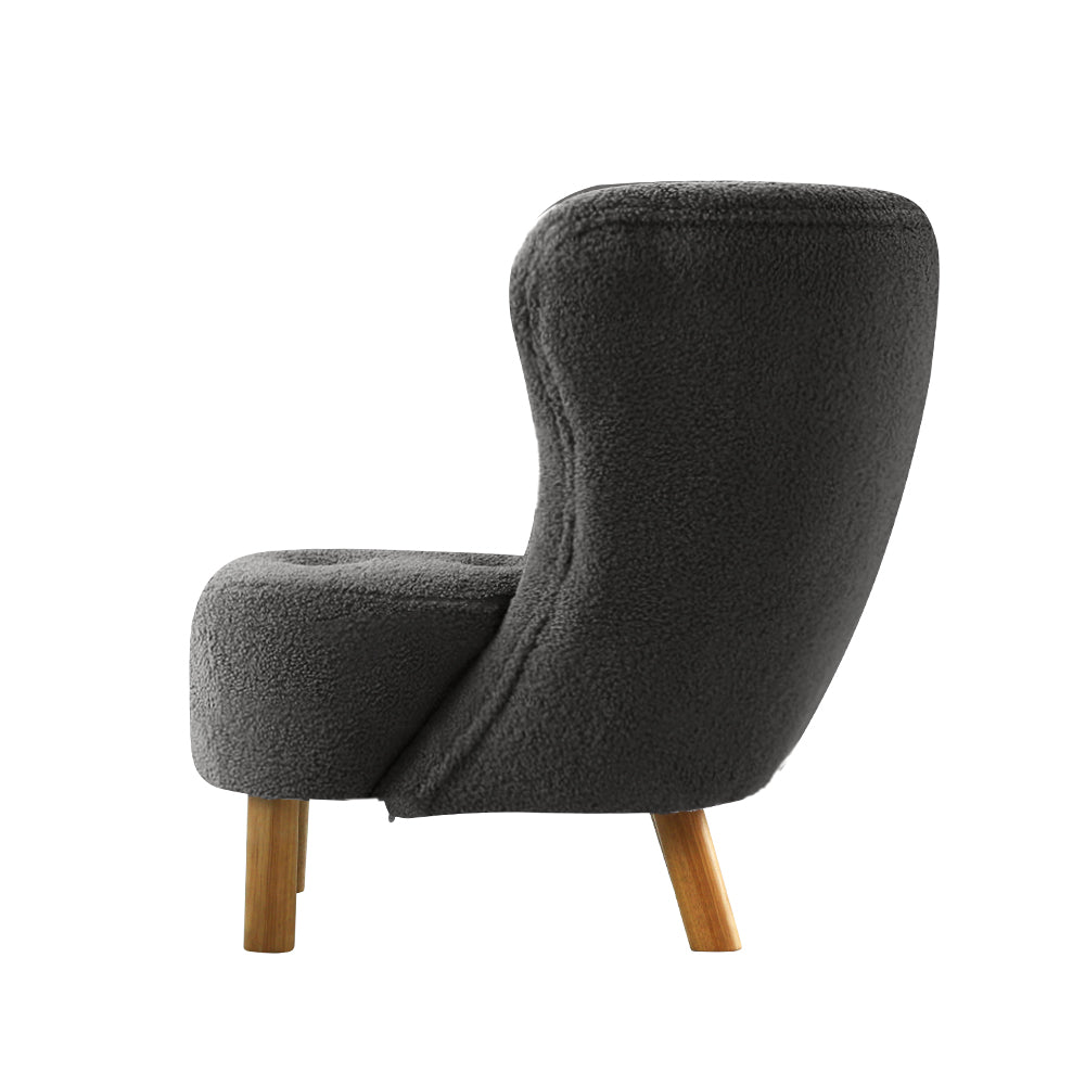 Artiss Armchair Lounge Accent Chair Armchairs Couch Chairs Sofa Bedroom Charcoal-Armchair - Peroz Australia - Image - 5