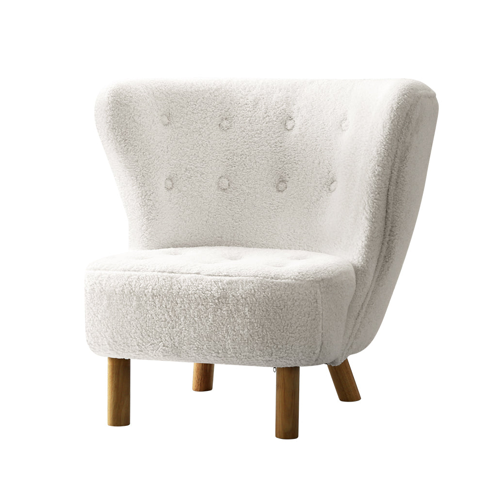Artiss Armchair Lounge Accent Chair Armchairs Couch Chairs Sofa Bedroom White-Armchair - Peroz Australia - Image - 2