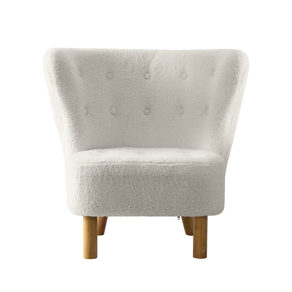Artiss Armchair Lounge Accent Chair Armchairs Couch Chairs Sofa Bedroom White-Armchair - Peroz Australia - Image - 4