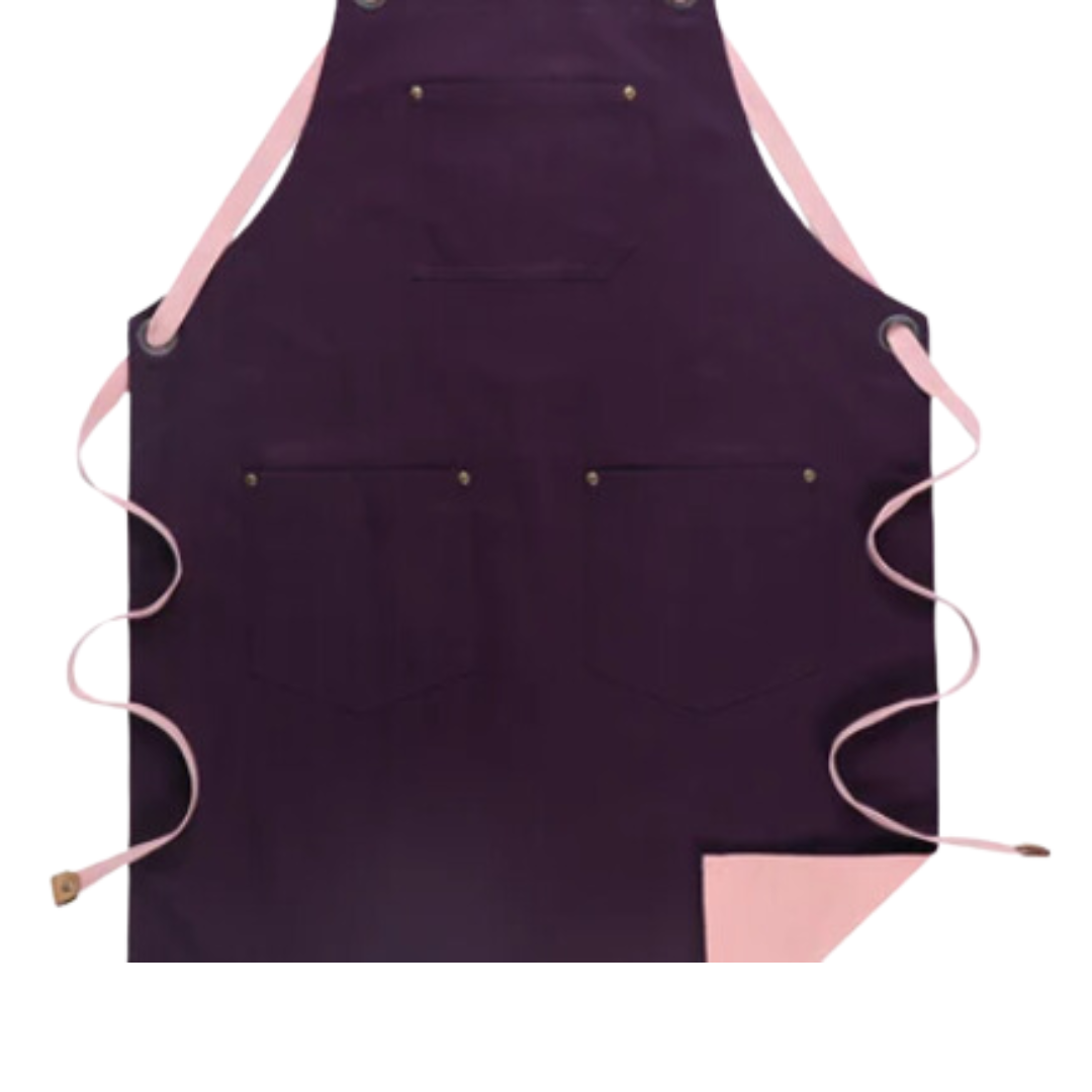 Anyhouz Kitchen Apron Purple Pink Newest Solid Cooking Apron for Men and Women Chef Waiter Cafe Hairdresser Bibs Garden Accessory Hot-Aprons-PEROZ Accessories