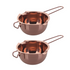 Anygleam Melting Pot 2Pcs Rose gold Chocolate Melt Cookware Kitchen Heating Container Milk Bowl Baking Tool Kitchenware-Pots-PEROZ Accessories