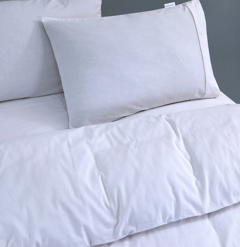 Elan Linen 100% Egyptian Cotton Vintage Washed 500TC White Super King Quilt Cover Set-Home & Garden > Bedding-PEROZ Accessories