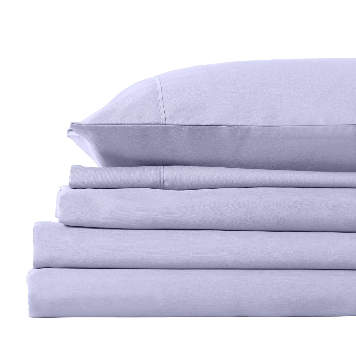Royal Comfort 2000TC 3 Piece Fitted Sheet and Pillowcase Set Bamboo Cooling - Queen - Lilac Grey-Home & Garden > Bedding-PEROZ Accessories