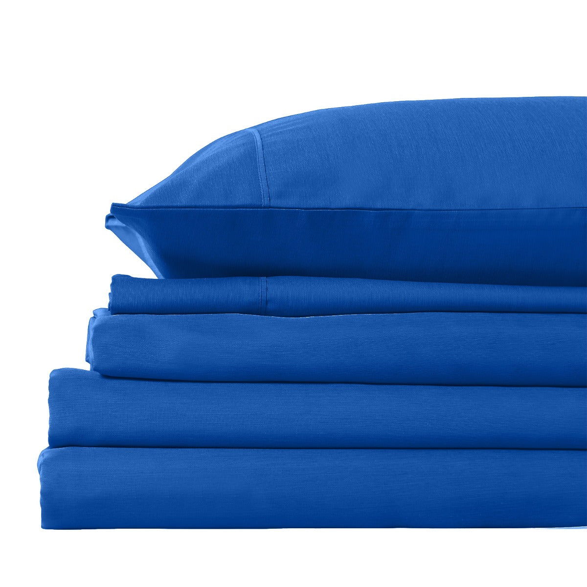 Royal Comfort 2000TC 3 Piece Fitted Sheet and Pillowcase Set Bamboo Cooling - Queen - Royal Blue-Home & Garden > Bedding-PEROZ Accessories