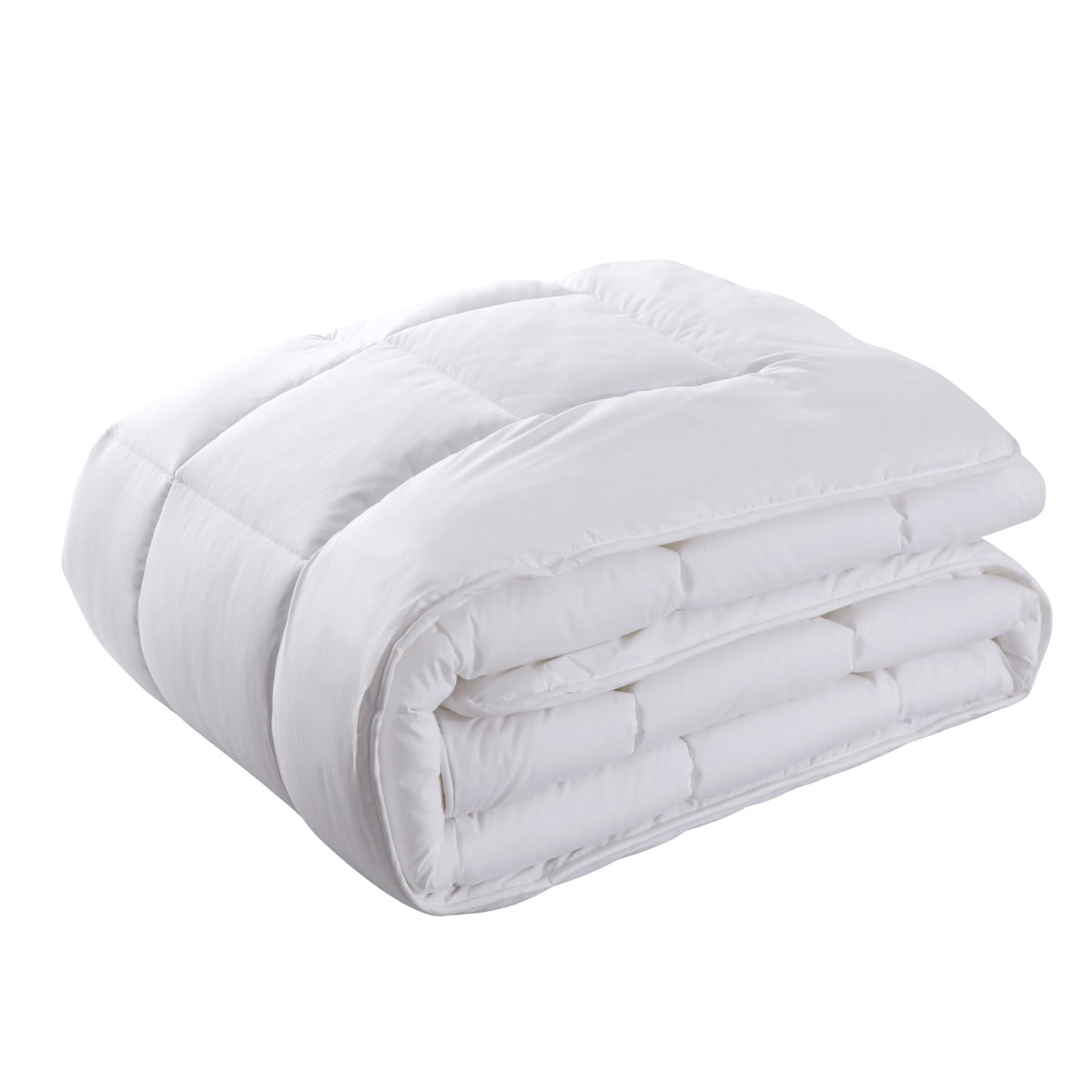 Royal Comfort 260GSM Deluxe Eco-Silk Touch Quilt 100% Cotton Cover - Double - White-Home & Garden > Bedding-PEROZ Accessories