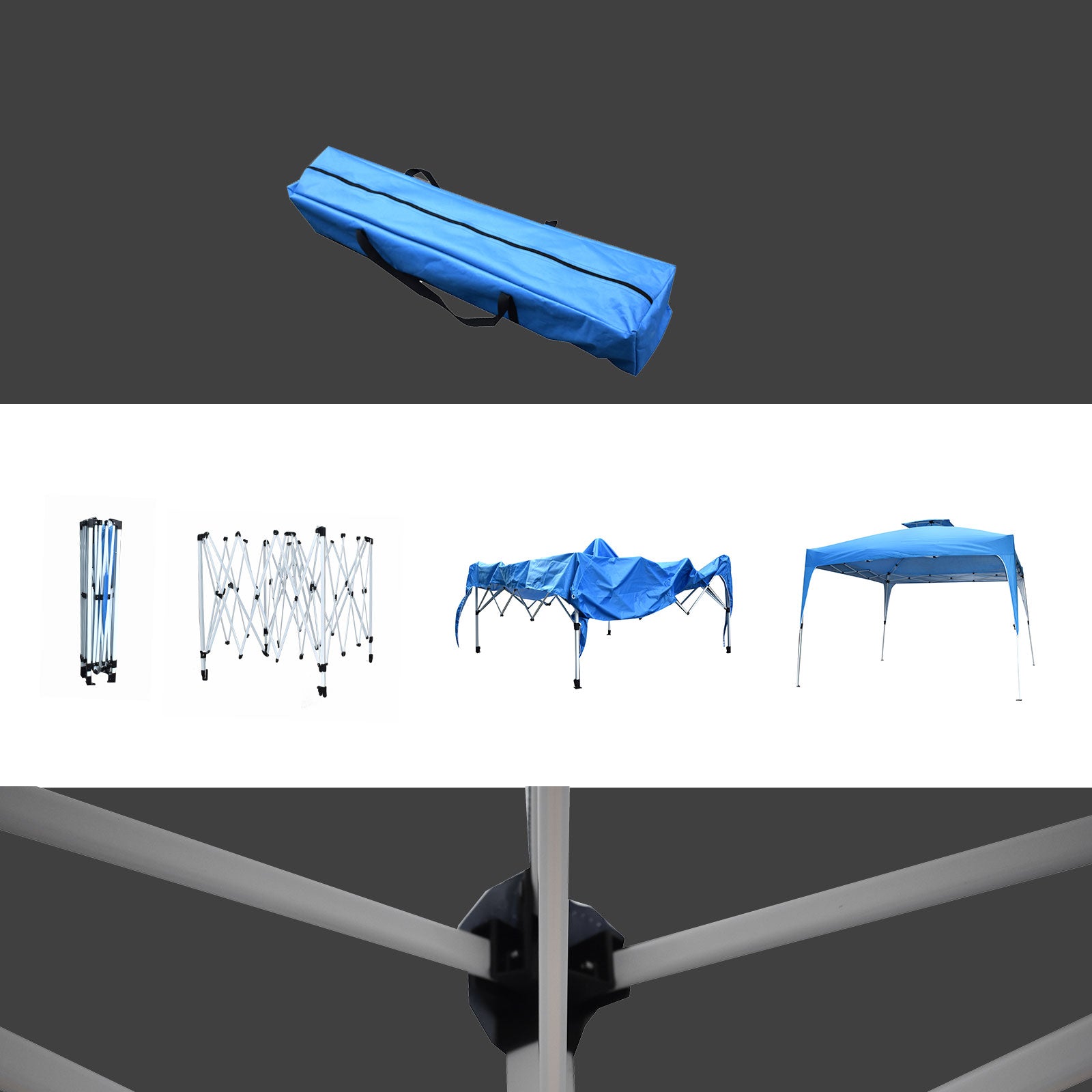 Arcadia Furniture 3M x 3M Outdoor Folding Tent - Navy-Furniture > Outdoor-PEROZ Accessories