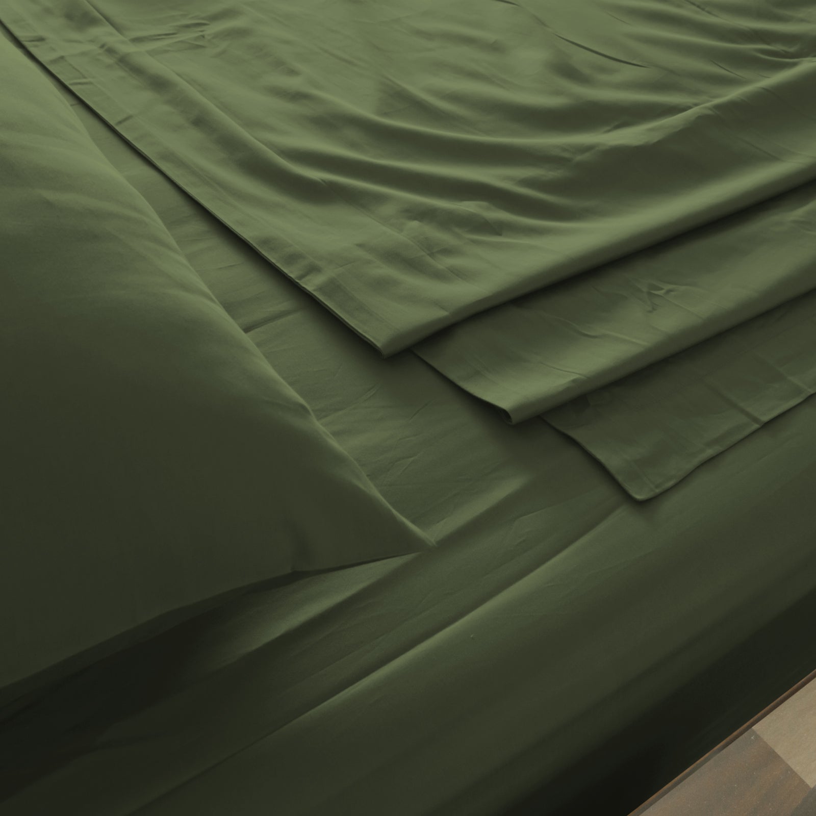 Royal Comfort 1000TC Hotel Grade Bamboo Cotton Sheets Pillowcases Set Ultrasoft - King - Olive-Bed Sheets-PEROZ Accessories