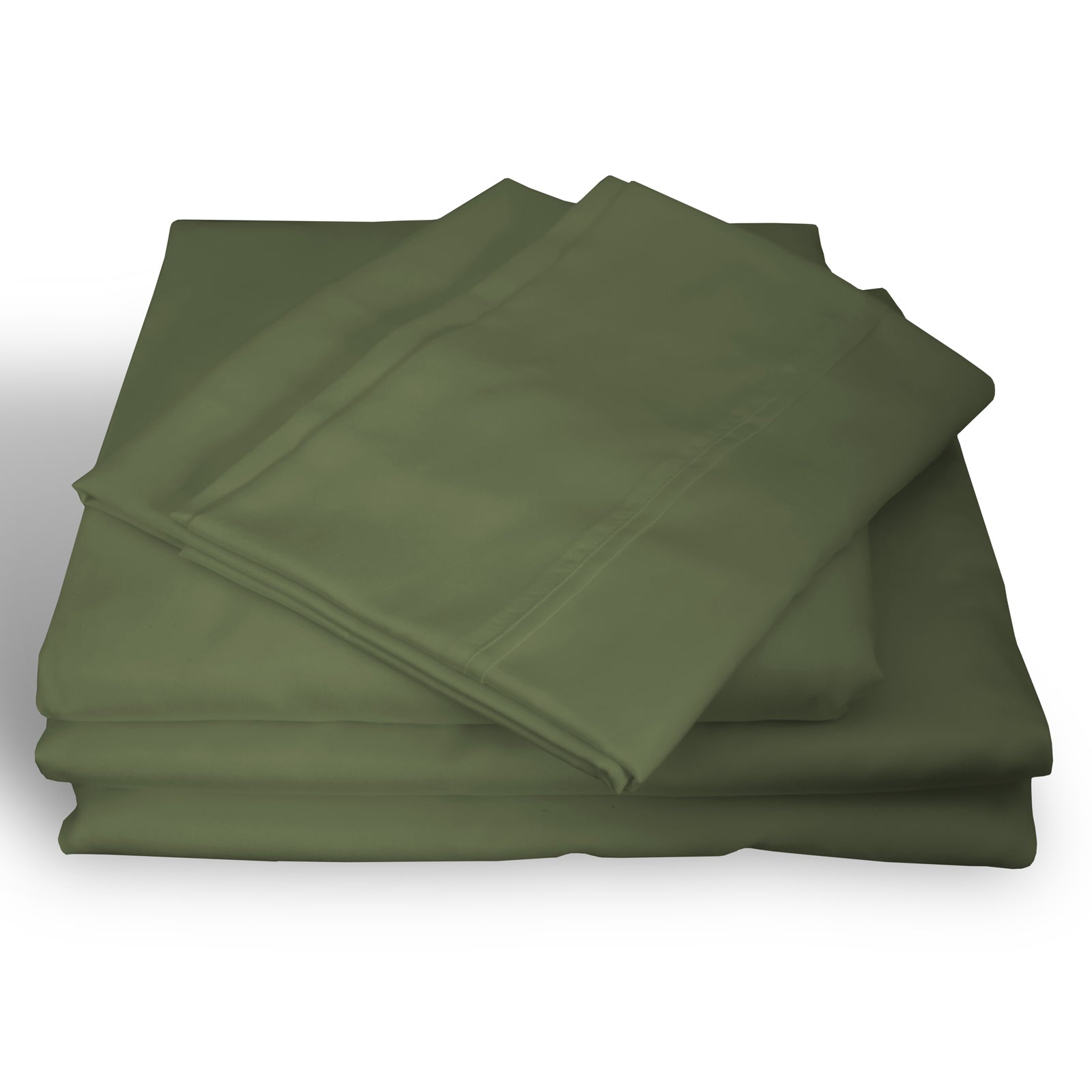 Royal Comfort 1000TC Hotel Grade Bamboo Cotton Sheets Pillowcases Set Ultrasoft - King - Olive-Bed Sheets-PEROZ Accessories