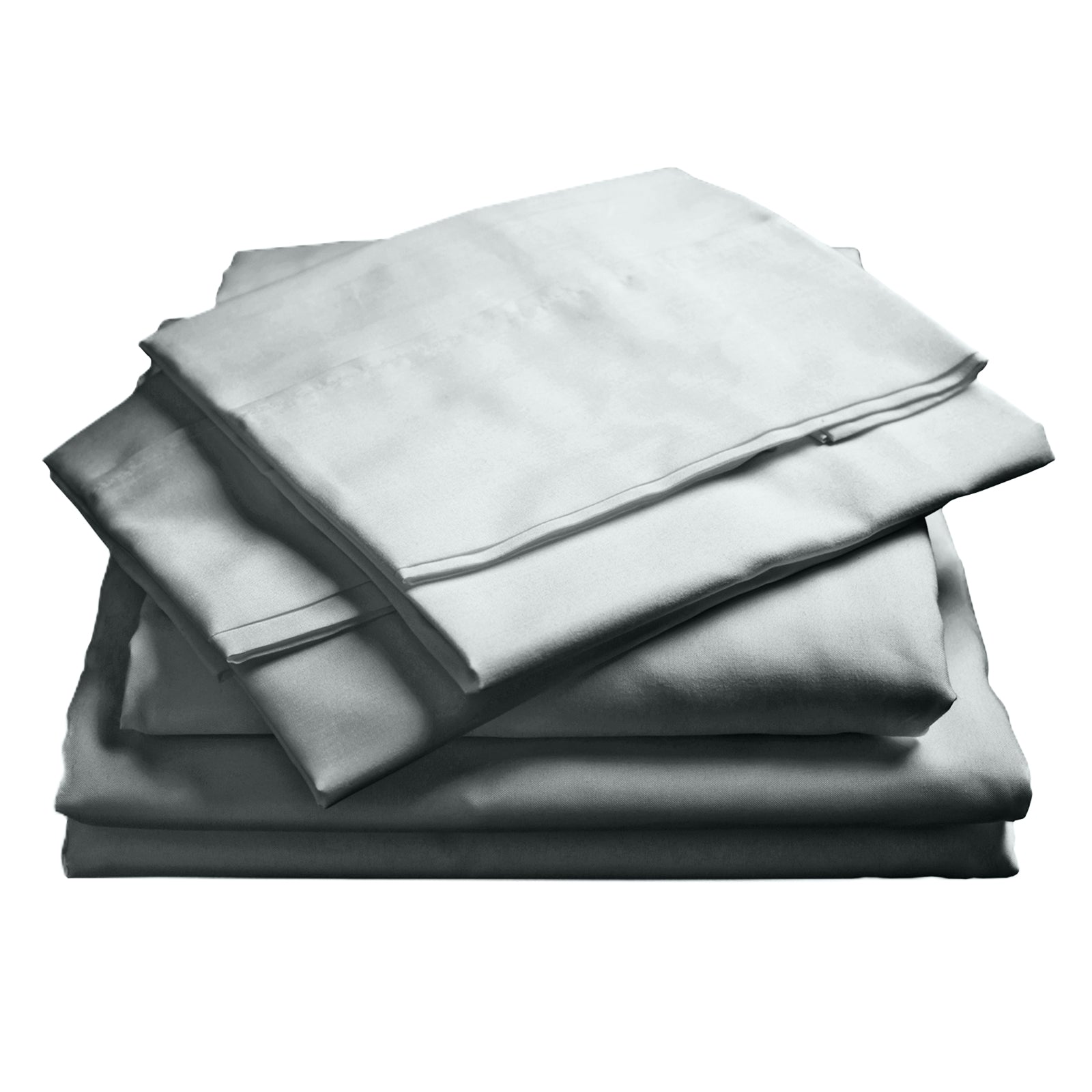 Royal Comfort 1000TC Hotel Grade Bamboo Cotton Sheets Pillowcases Set Ultrasoft - King - Cool Grey-Bed Sheets-PEROZ Accessories