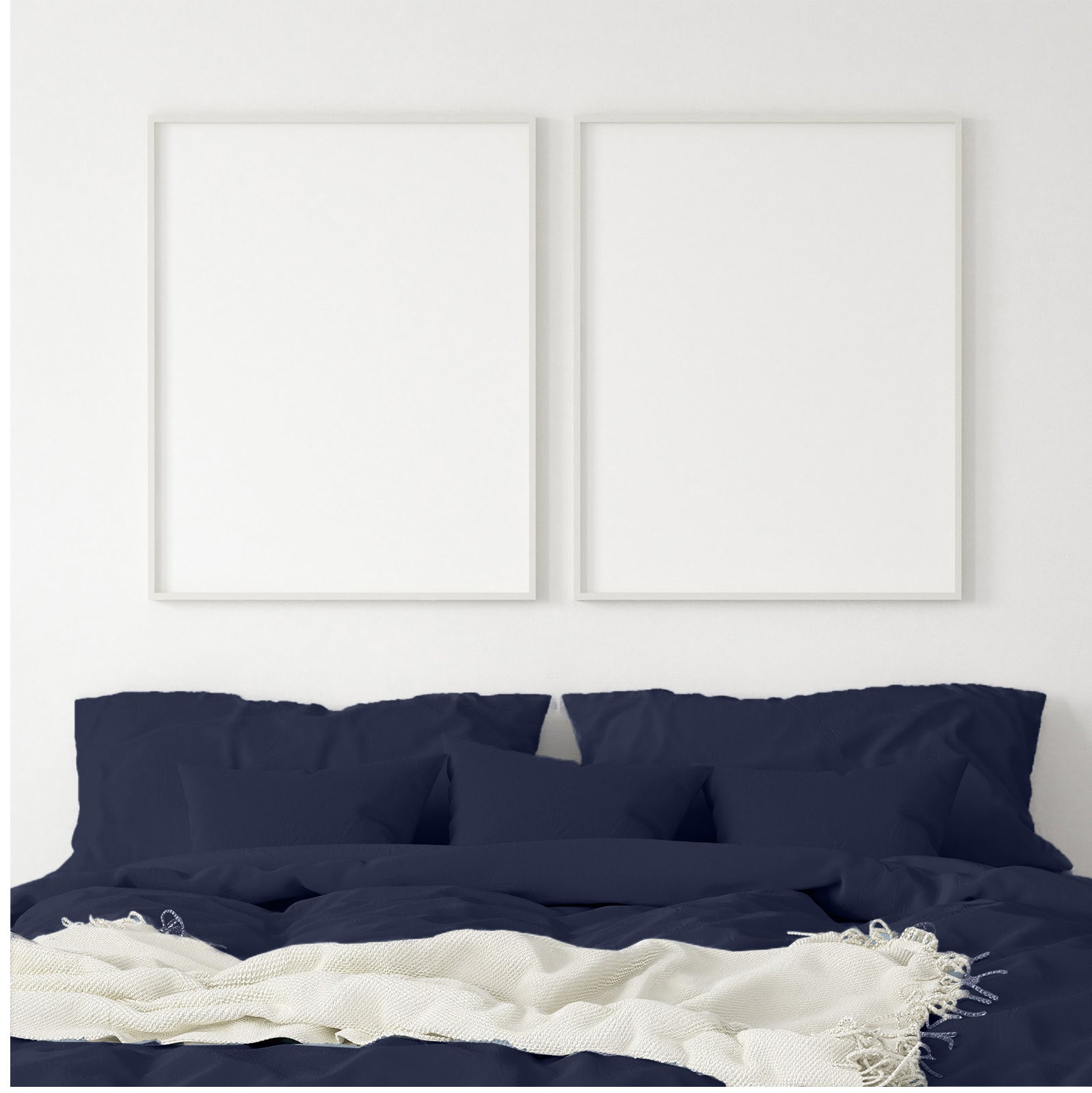 Balmain 1000 Thread Count Hotel Grade Bamboo Cotton Quilt Cover Pillowcases Set - Queen - Royal Blue-Quilt Covers-PEROZ Accessories