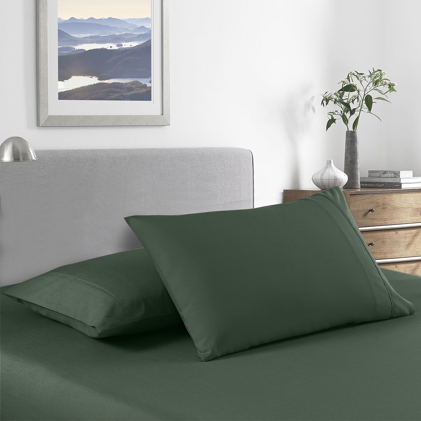 Royal Comfort 2000 Thread Count Bamboo Cooling Sheet Set Ultra Soft Bedding - King - Olive-Bed Sheets-PEROZ Accessories