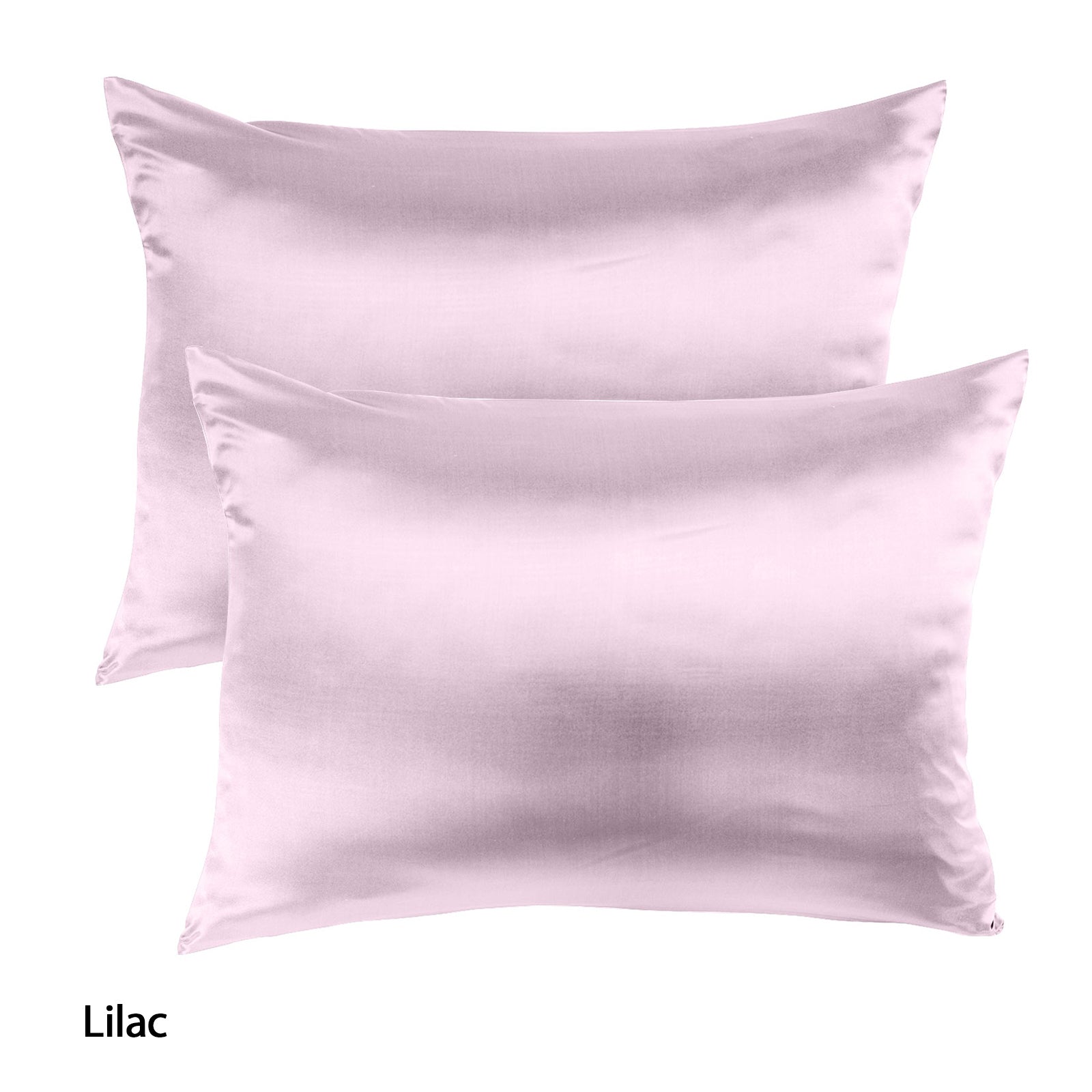 Royal Comfort Mulberry Soft Silk Hypoallergenic Pillowcase Twin Pack 51 x 76cm - Lilac-Pillowcases-PEROZ Accessories