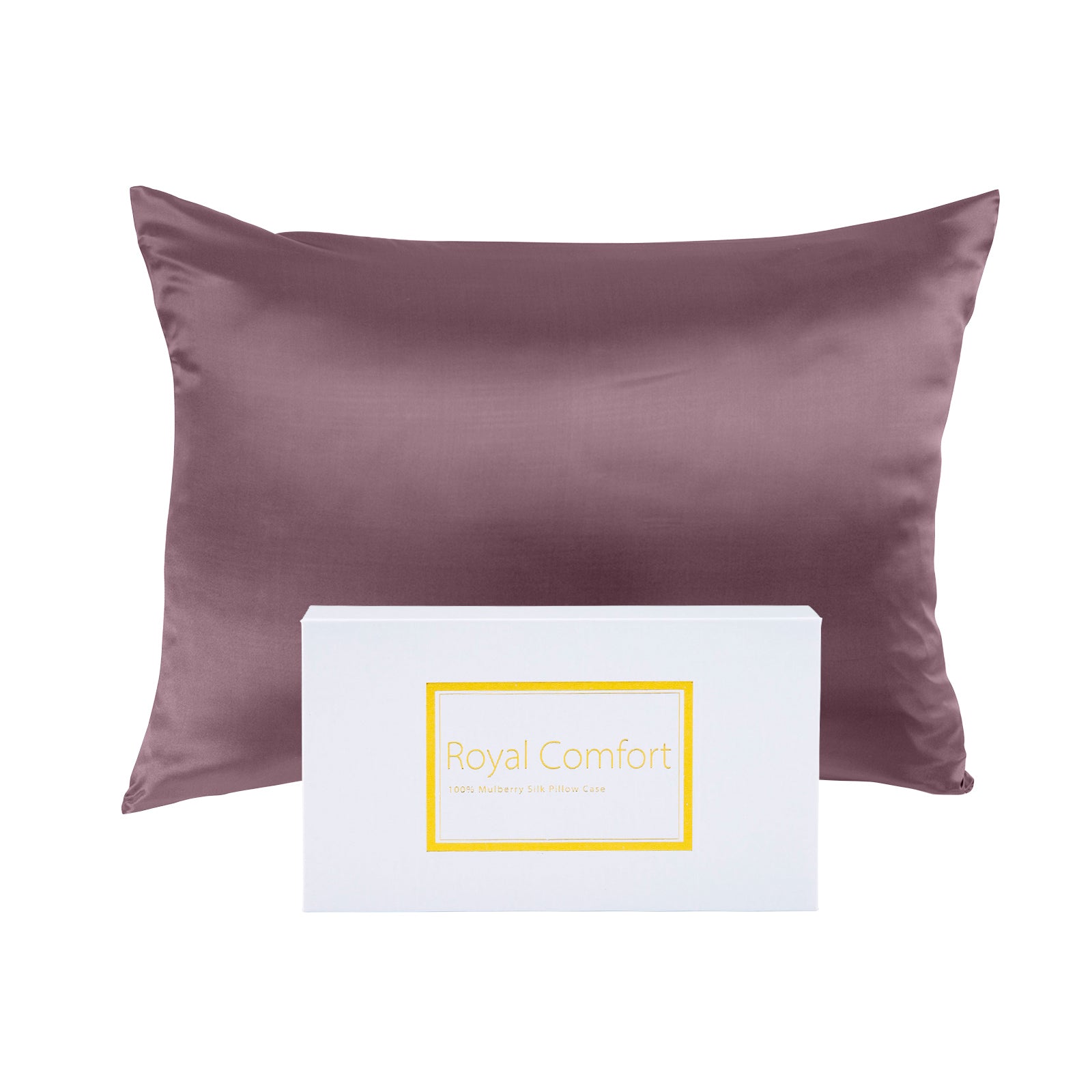 Royal Comfort Mulberry Soft Silk Hypoallergenic Pillowcase Twin Pack 51 x 76cm - Malaga Wine-Pillowcases-PEROZ Accessories
