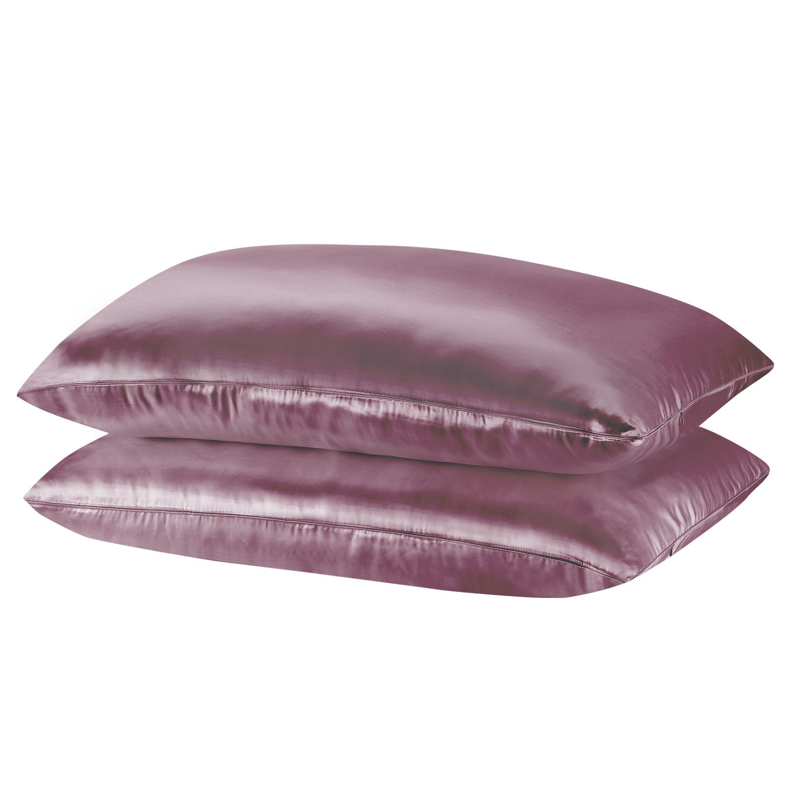 Royal Comfort Mulberry Soft Silk Hypoallergenic Pillowcase Twin Pack 51 x 76cm - Malaga Wine-Pillowcases-PEROZ Accessories