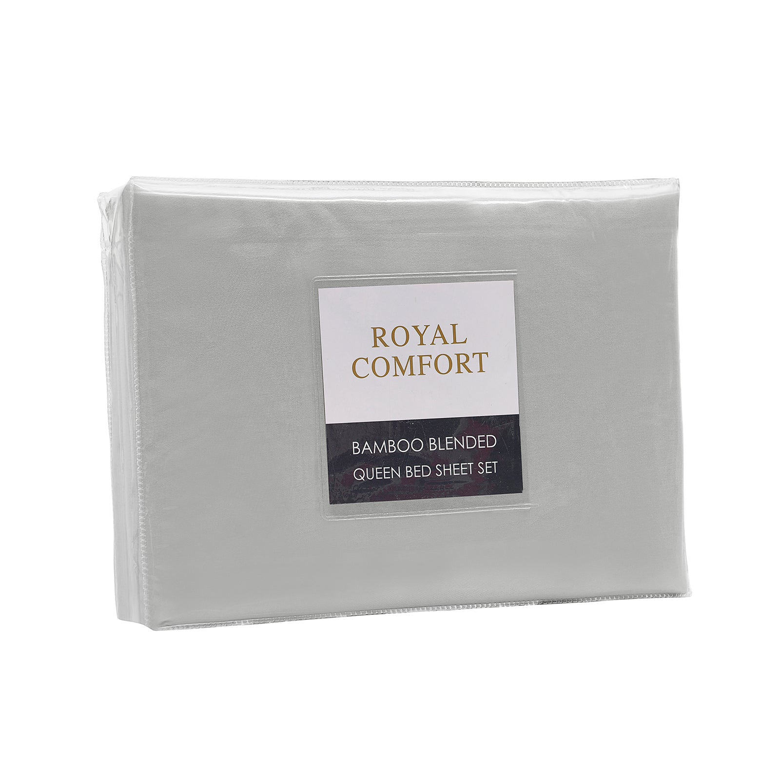 Royal Comfort Bamboo Blended Sheet & Pillowcases Set 1000TC Ultra Soft Bedding - Queen - Light Grey-Home & Garden > Bedding-PEROZ Accessories