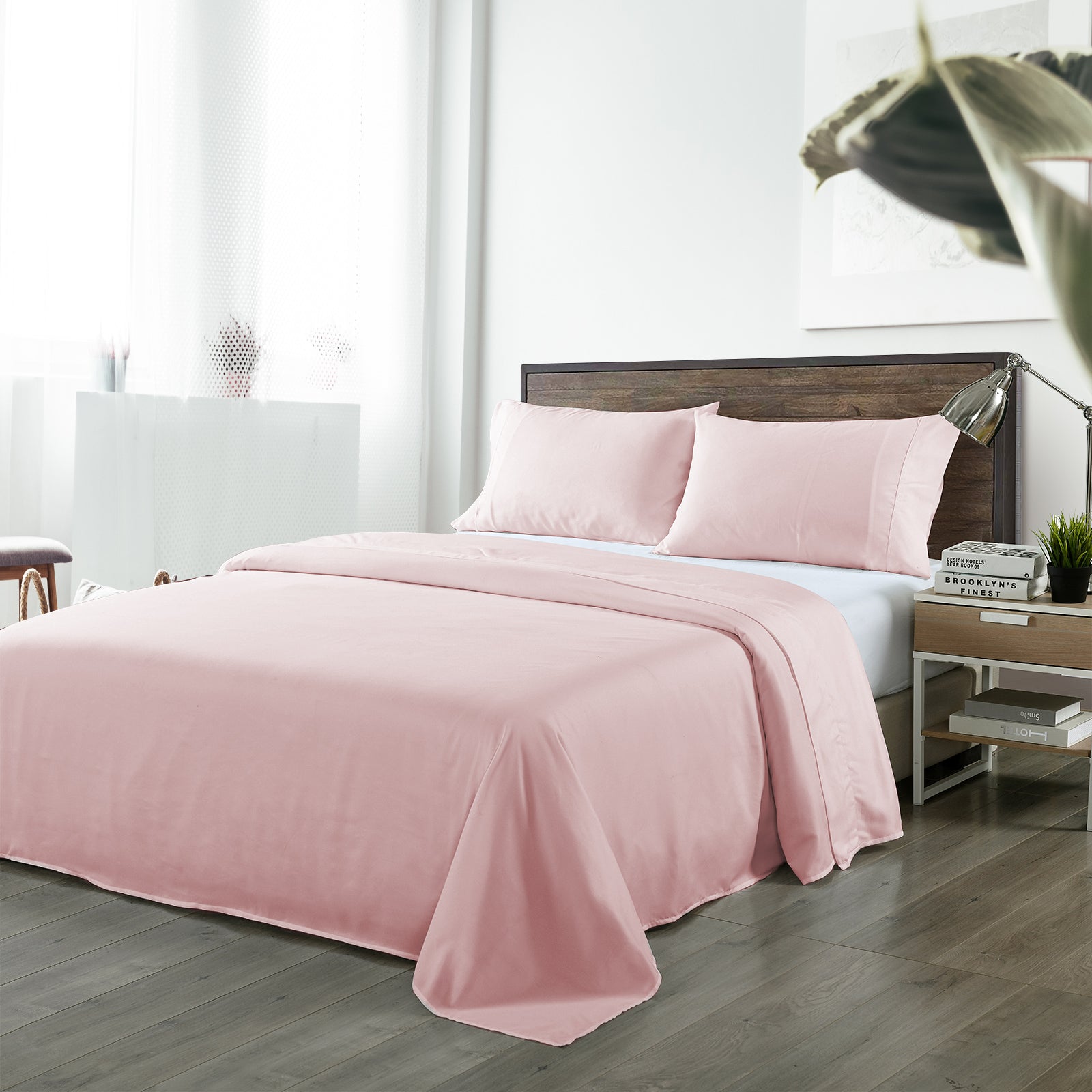 Royal Comfort Bamboo Blended Sheet & Pillowcases Set 1000TC Ultra Soft Bedding - King - Bubble Bath-Bed Sheets-PEROZ Accessories