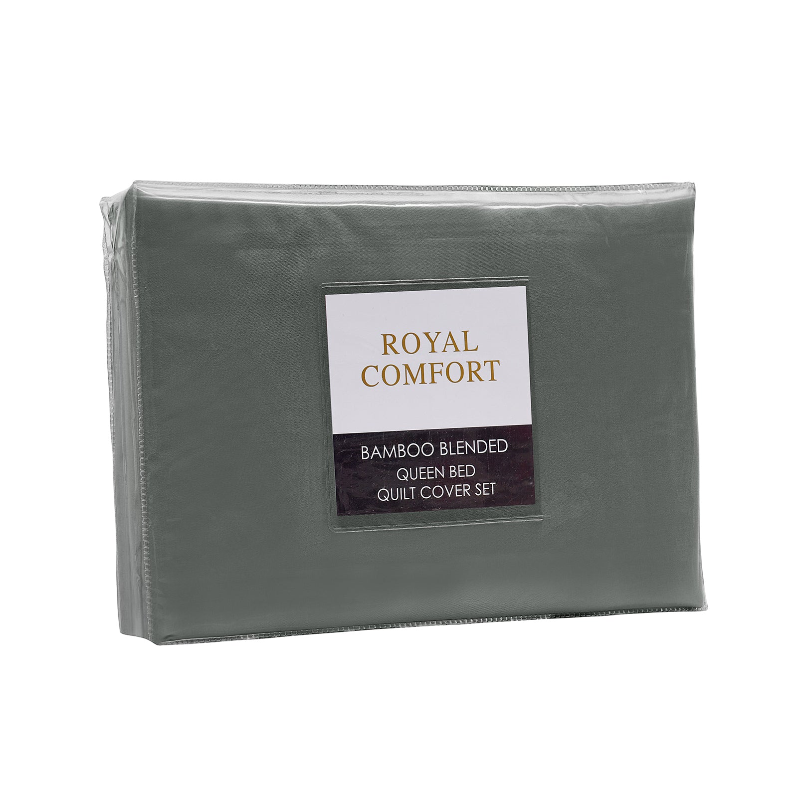 Royal Comfort Bamboo Blended Quilt Cover Set 1000TC Ultra Soft Luxury Bedding - Queen - Charcoal-Home & Garden > Bedding-PEROZ Accessories
