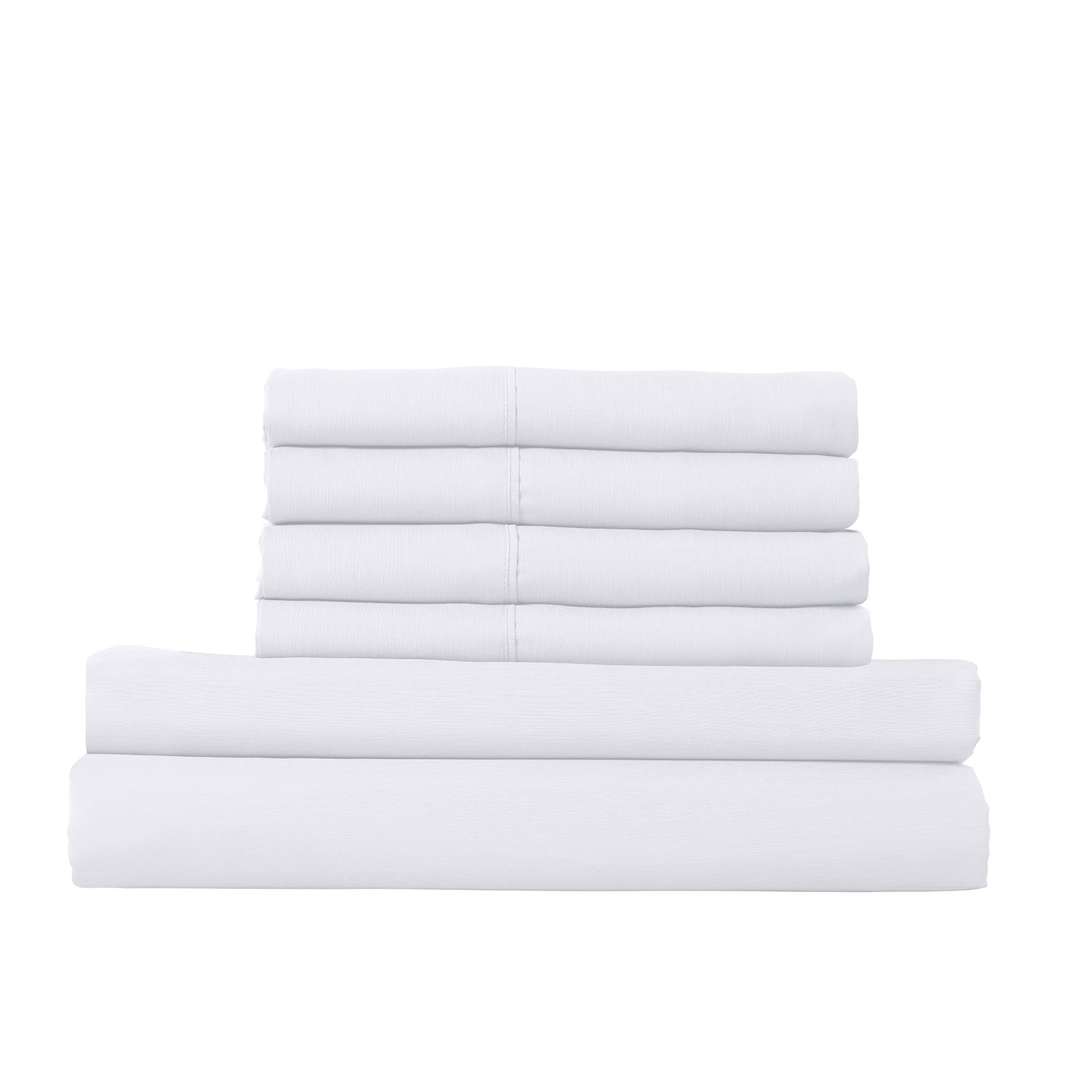 Royal Comfort 1500 Thread Count 6 Piece Cotton Rich Bedroom Collection Set - King - White-Home & Garden > Bedding-PEROZ Accessories