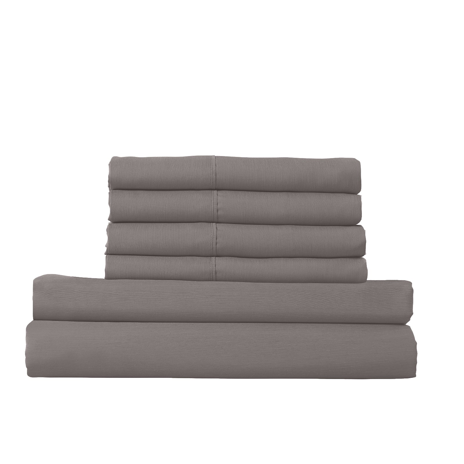 Royal Comfort 1500 Thread Count 6 Piece Cotton Rich Bedroom Collection Set - King - Dusk Grey-Home & Garden > Bedding-PEROZ Accessories