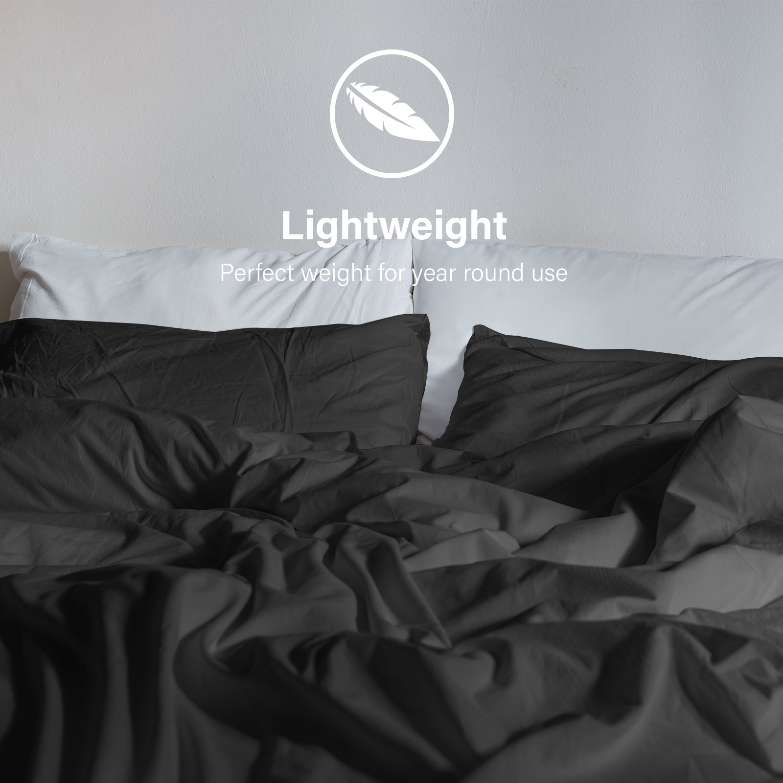 Royal Comfort Vintage Washed 100% Cotton Sheet Set Fitted Flat Sheet Pillowcases - Double - Charcoal-Home & Garden > Bedding-PEROZ Accessories