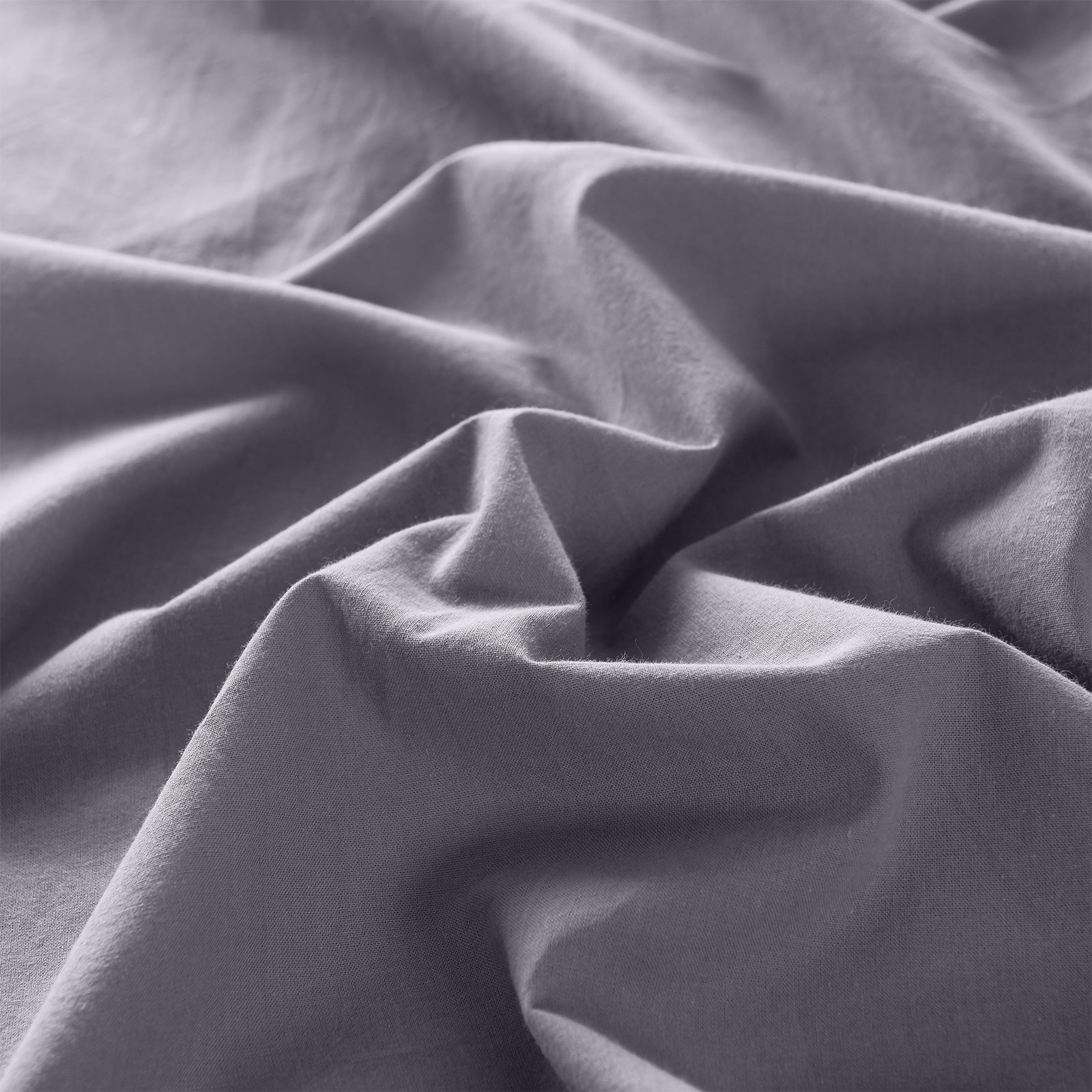 Royal Comfort Vintage Washed 100% Cotton Sheet Set Fitted Flat Sheet Pillowcases - Queen - Grey-Bed Sheets-PEROZ Accessories