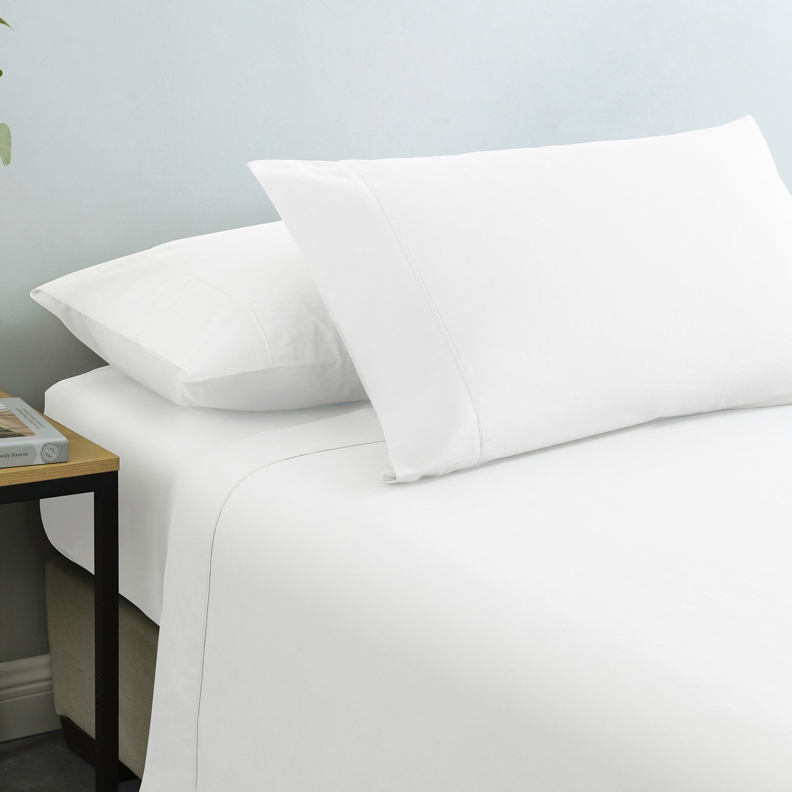 Royal Comfort Vintage Washed 100% Cotton Sheet Set Fitted Flat Sheet Pillowcases - King - White-Bed Sheets-PEROZ Accessories