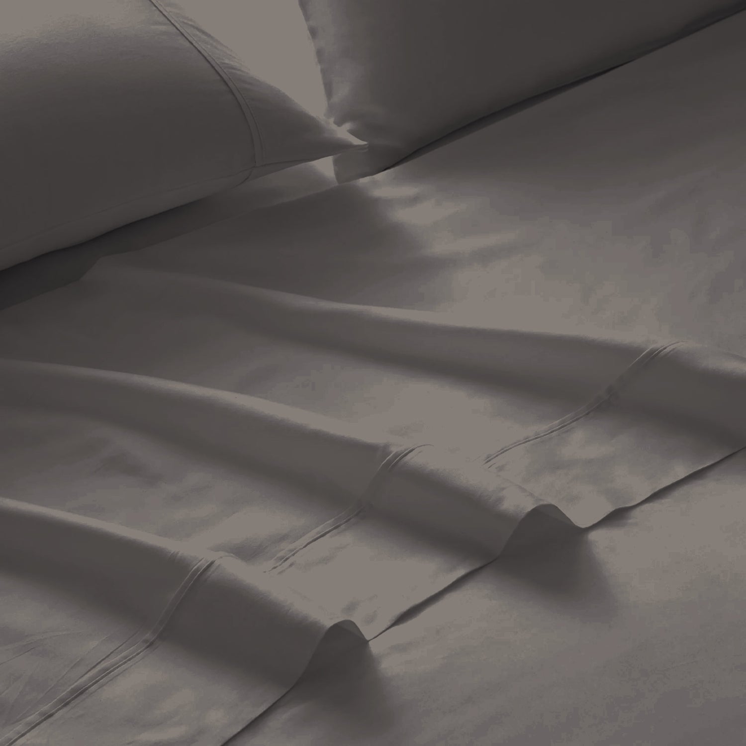 Royal Comfort 4 Piece 1500TC Sheet Set And Goose Feather Down Pillows 2 Pack Set - Double - Stone-Home & Garden > Bedding-PEROZ Accessories