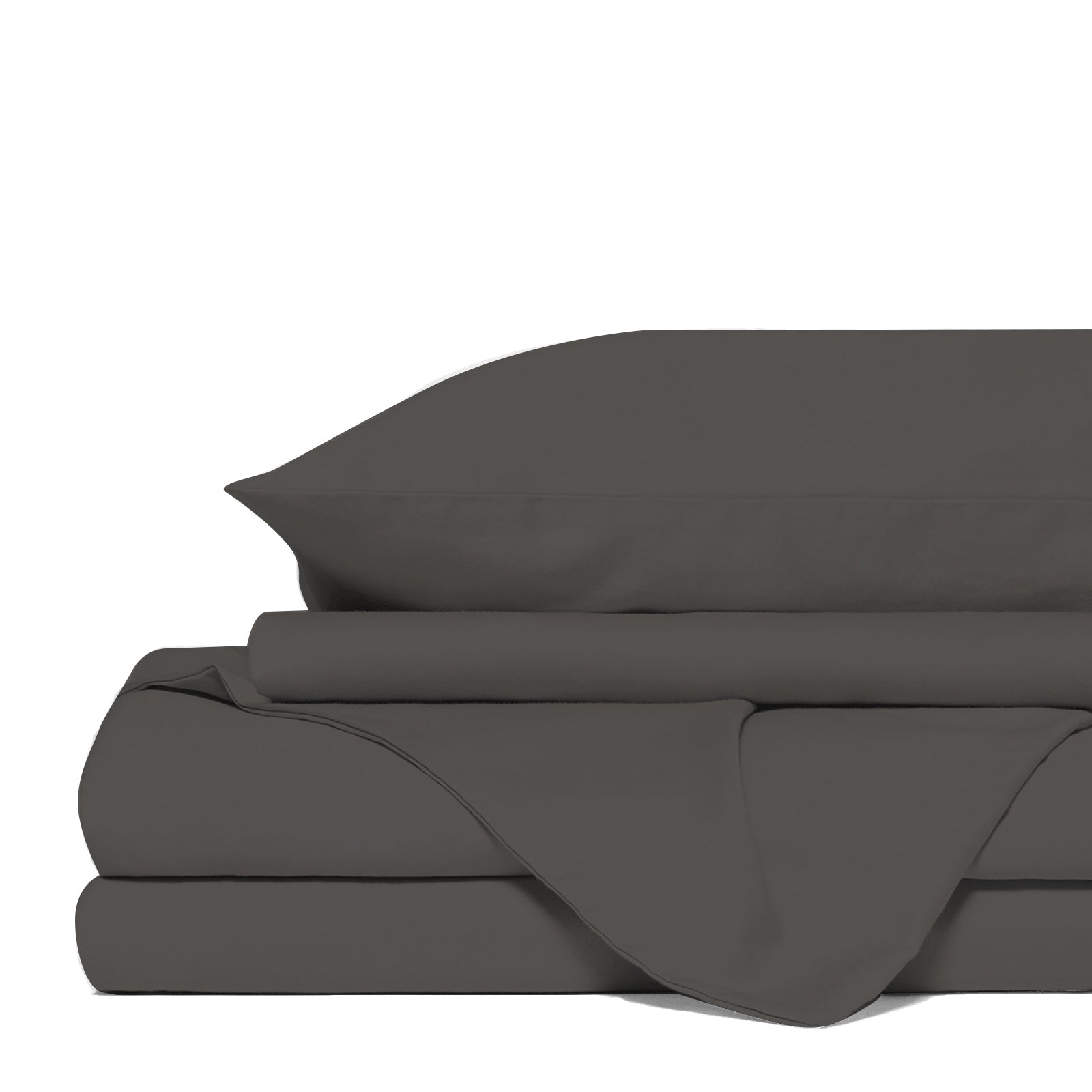 Royal Comfort 4 Piece 1500TC Sheet Set And Goose Feather Down Pillows 2 Pack Set - Queen - Dusk Grey-Home & Garden > Bedding-PEROZ Accessories