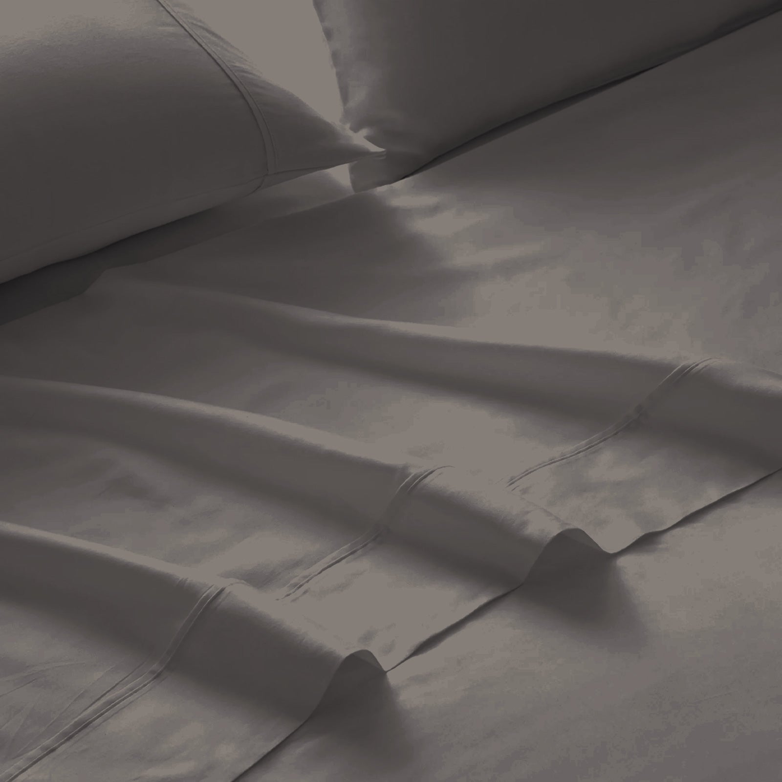 Royal Comfort 4 Piece 1500TC Sheet Set And Goose Feather Down Pillows 2 Pack Set - King - Stone-Home & Garden > Bedding-PEROZ Accessories