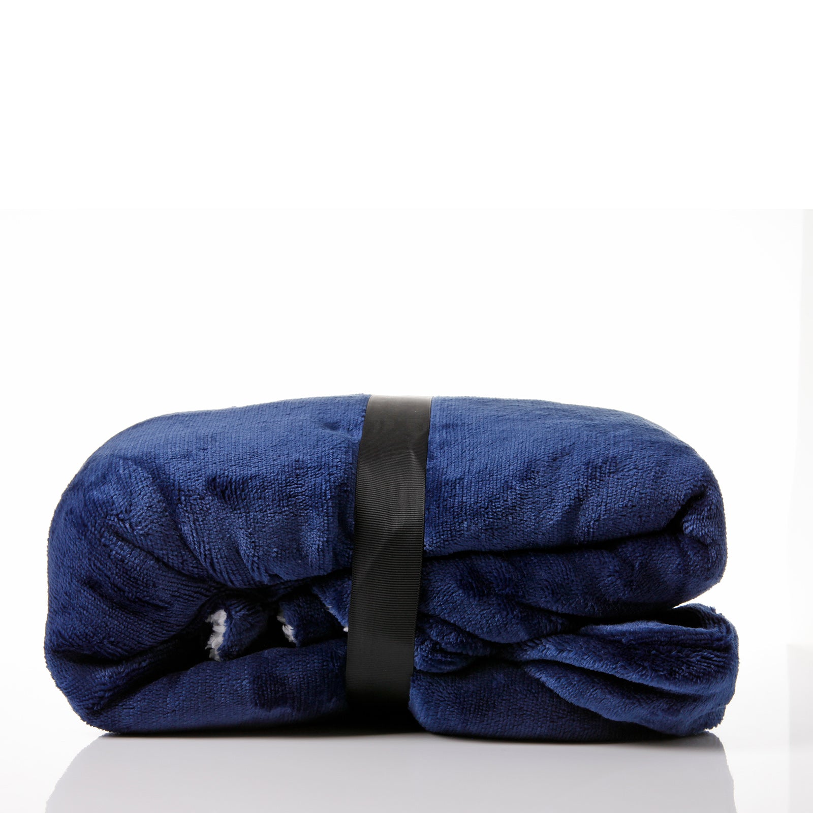 Royal Comfort Snug Hoodie Nightwear Super Soft Reversible Coral Fleece 750GSM - Navy-Occasions > Costumes-PEROZ Accessories